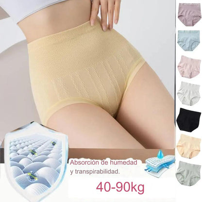 【C8 grátis】 Último dia – 50% de desconto – calcinha antibacteriana de cintura alta para controle de barriga