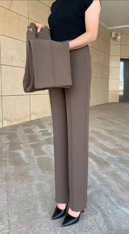 【M-4XL】🔥🔥Pantalones rectos nuevos de alta calidad, pantalones casuales de verano para exteriores, pantalones sencillos y ajustados de cintura alta