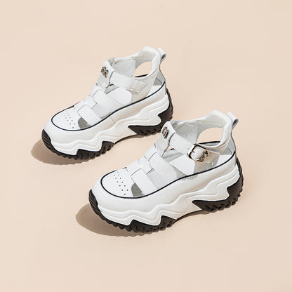 Zapatos romanos con suela gruesa, transpirables, verano 2025