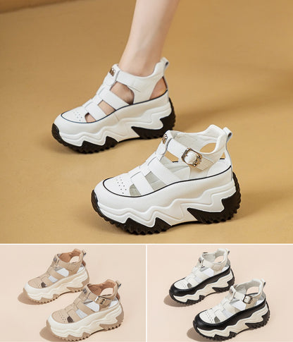 Zapatos romanos con suela gruesa, transpirables, verano 2025