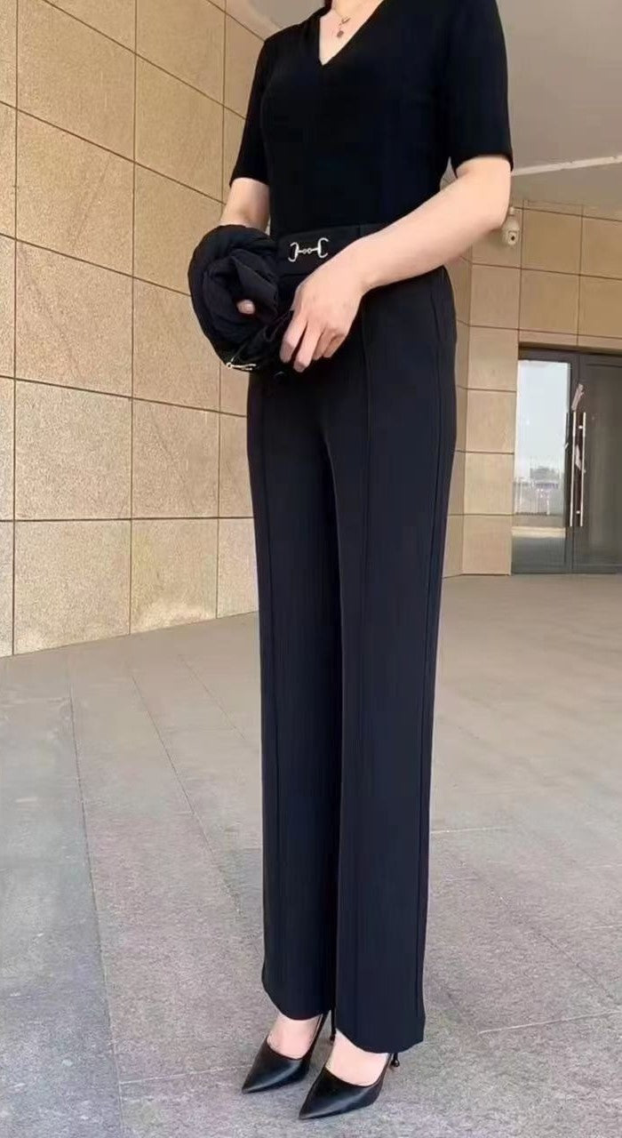 【M-4XL】🔥🔥Pantalones rectos nuevos de alta calidad, pantalones casuales de verano para exteriores, pantalones sencillos y ajustados de cintura alta