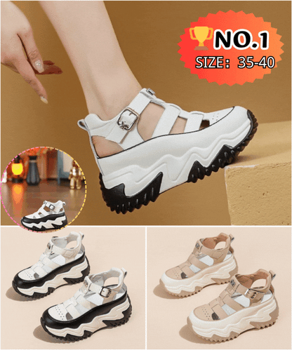 Zapatos romanos con suela gruesa, transpirables, verano 2025