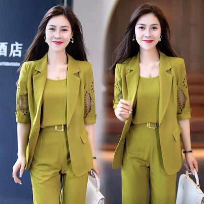 🏆🏆【Chaqueta + Camiseta + Pantalones】Conjunto de tres piezas para traje casual de primavera y otoño 2025